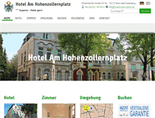 Tablet Screenshot of hotel-am-hohenzollernplatz.de